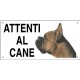 CARTELLO ATTENTI AL CANE ALLUMINIO BOXER