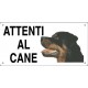 CARTELLO ATTENTI AL CANE ALLUMINIO ROTTWEILER 