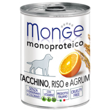 MONGE MONOPROTEICO GR.400 TACCHINO RISO AGRUMI 