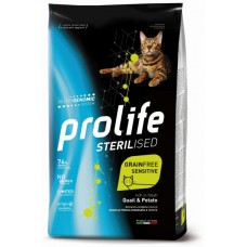 PROLIFE CAT STERILISED GRAIN FREE SENSITIVE QUAIL & POTATO KG.1,5